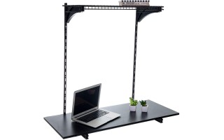 Escritorio y Estante para Oficina Metaltru Negro Escritorio y Estante para Oficina Metaltru Negro