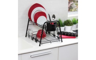 Escurridor de Platos y Cubiertos Metaltru Zurich Negro Escurridor de Platos y Cubiertos Metaltru Zurich Negro