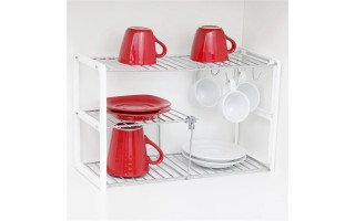 Estante de Pared Metaltru Space Savers Cubiertos Tazas Estante de Pared Metaltru Space Savers Cubiertos Tazas