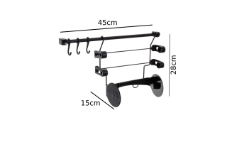 Estante de Cocina Metaltru Requinte Master Kit A Negro Estante de Cocina Metaltru Requinte Master Kit A Negro
