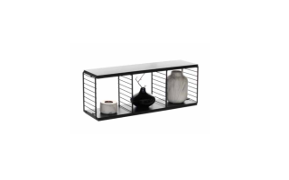 Estante de Pared Metaltru Cubo Horizontal Negro Estante de Pared Metaltru Cubo Horizontal Negro