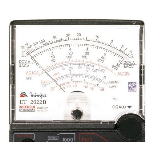 Multimetro Analogico Minipa ET-2022B 1000V 250mA 20Mohm