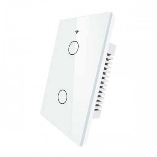 Interruptor Inteligente WiFi Moes 2 Botones Blanco