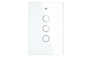Interruptor Inteligente WiFi Moes 3 Botones Blanco Interruptor Inteligente WiFi Moes 3 Botones Blanco