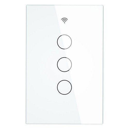 Interruptor Inteligente WiFi Moes 3 Botones Blanco