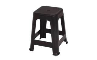 Banqueta Mor 1515129 Plástico Negro 45cm 120kg