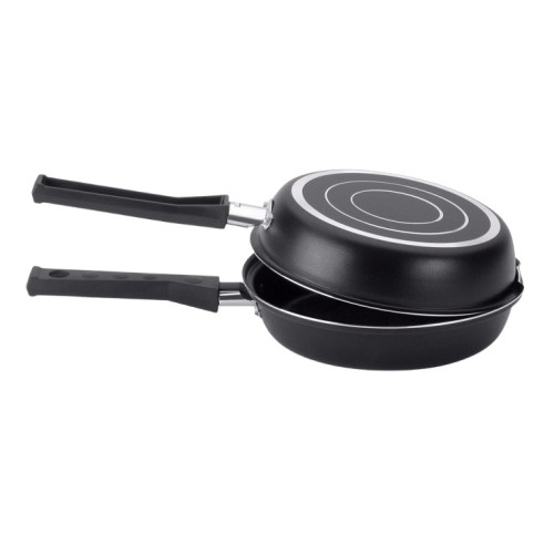 Sarten Doble Omeletera Multiflon Gourmet 18cm Negro
