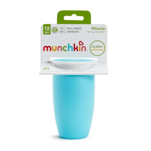 Vaso sin Asas Munchkin Miracle 051864 360° 296ml Azul