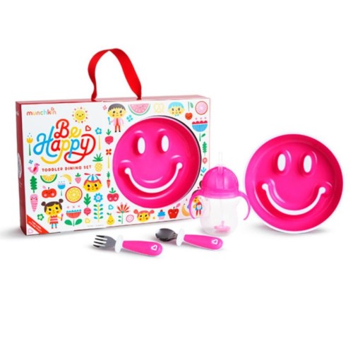 Cubiertos para Bebés Munchkin Be Happy 17909 Rosa 4pzs