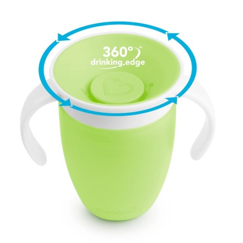 Vaso con Asas Munchkin Miracle 51856 360° 207ml Verde