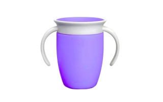 Vaso con Asas Munchkin Miracle 51857 360° 207ml Lila Vaso con Asas Munchkin Miracle 51857 360° 207ml Lila