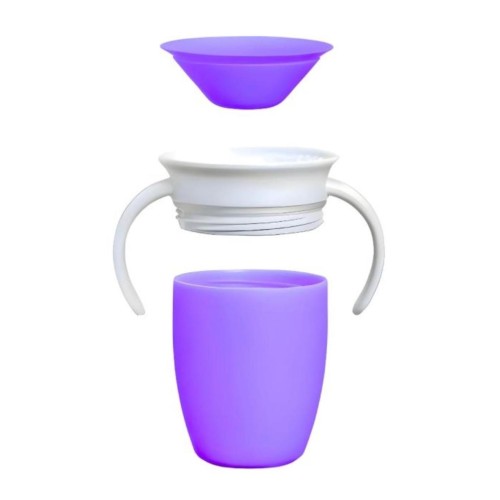 Vaso con Asas Munchkin Miracle 51857 360° 207ml Lila Vaso con Asas Munchkin Miracle 51857 360° 207ml Lila
