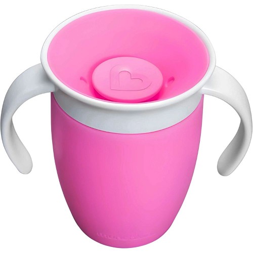 Vaso con Asas Munchkin Miracle 51865 360° 207ml Rosa Vaso con Asas Munchkin Miracle 51865 360° 207ml Rosa