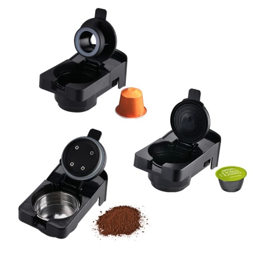 Cafetera Nappo NEC Multicápsulas 3en1 1400W Negro