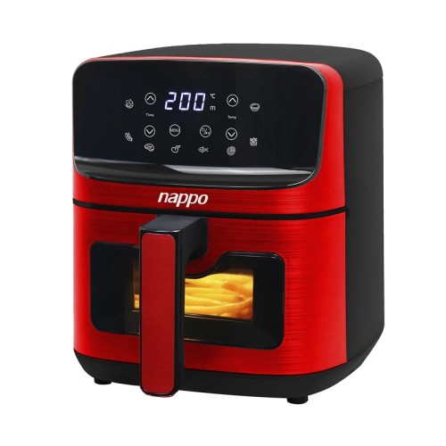 Freidora Eléctrica Nappo Precision Digital 4,5L 1500W Rojo