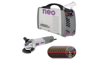 Soldador Inverter 250A + Amoladora 115mm Neo + Discos Soldador Inverter 250A + Amoladora 115mm Neo + Discos