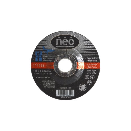 Disco de Desbaste Neo 111156 115mm x 6mm