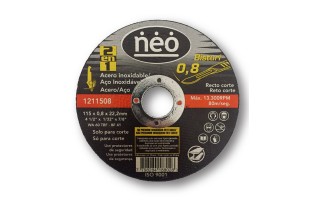 Disco de Corte Metal Neo 1211508 115mm x 0,8mm Inox. Disco de Corte Metal Neo 1211508 115mm x 0,8mm Inox.