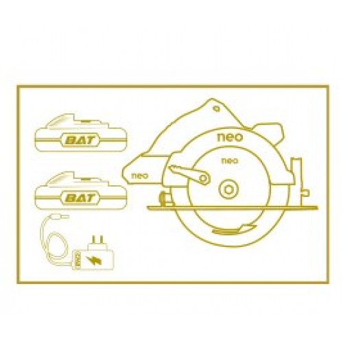 Sierra Circular a Batería Neo SC-1007 165mm 20V 2bat