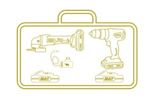 Taladro Atornillador a Batería + Amoladora Neo 20V 2bat Taladro Atornillador a Batería + Amoladora Neo 20V 2bat