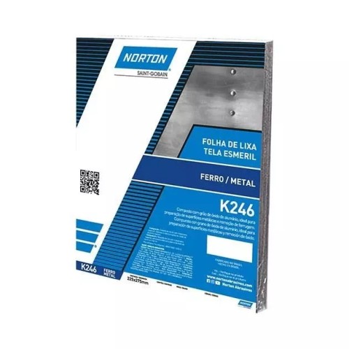 Lija Tela Esmeril Norton K246 225x275mm Grano 100 x25u