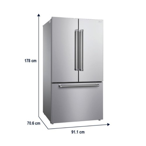 Heladera Oster BFDNFS2 574L Frío Seco 3P Gris