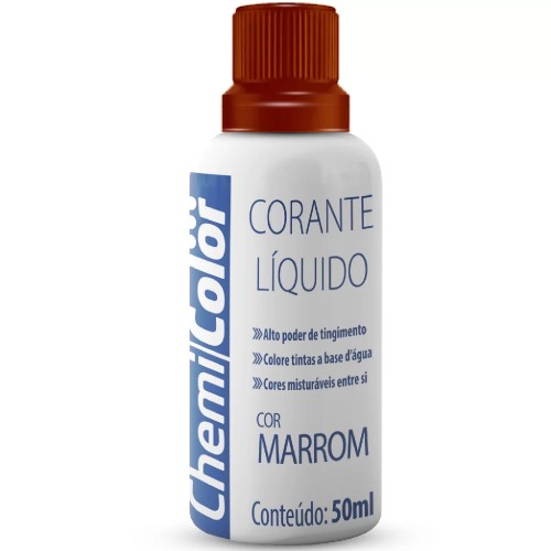 Pintura Colorante Líquido Chemi Color 680471 50ml Marrón