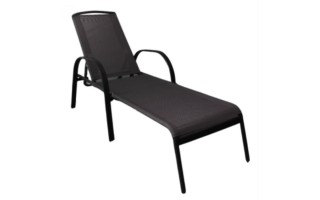 Reposera Dong San Fan Sling Aluminio Negro Reposera Dong San Fan Sling Aluminio Negro