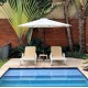 Sombrilla de Jardín Dong San Fan Andy 2,7m Beige/Gris