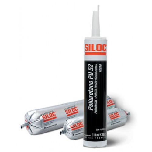 Sellador p/ Parabrisas Siloc Pu52 Poliuretano 310ml Negro