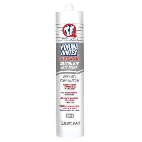 Sellador Forma Juntas Quimica TF Silicona 300ml Gris