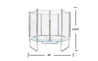 Cama Elástica Trampolin WW 3m con Red de Seguridad Cama Elástica Trampolin WW 3m con Red de Seguridad