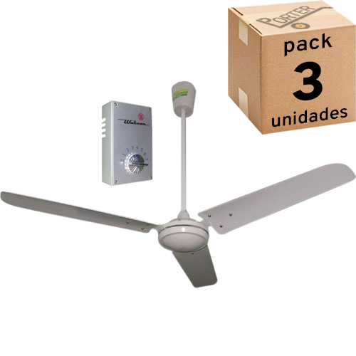 Ventilador de Techo Wahson SH56B1 56" 7Vel. 3 Aspas x3u