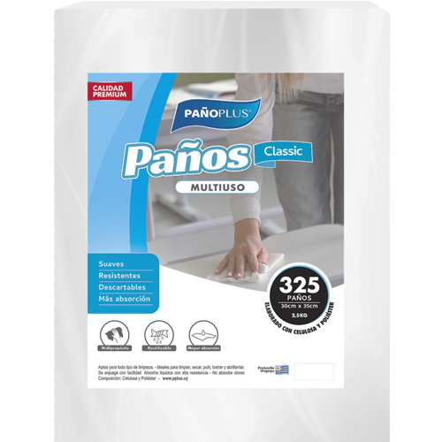 Paños de Papel PañoPlus Classic 2,5kg 325hjs Blanco