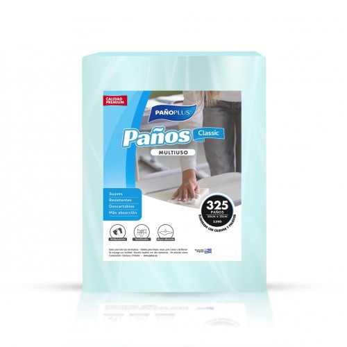 Paños de Papel PañoPlus Classic 2,5kg 325hjs Celeste