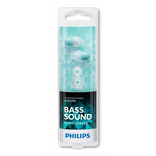 Auriculares Philips Extra Bass SHE3590 Celeste