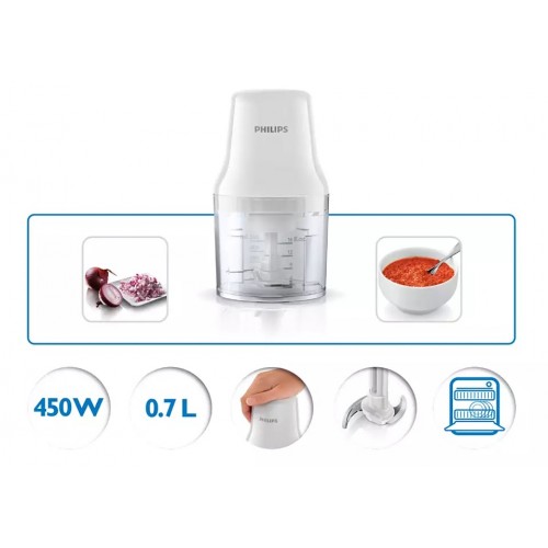 Picador Eléctrico Philips HR1393 700ml 450W Blanco