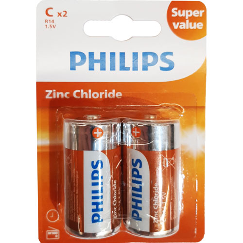 Pilas Philips R14G2B C x2u