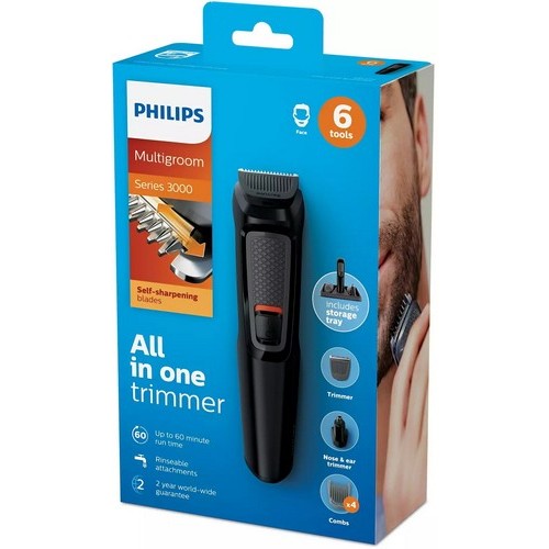 Corta Pelo Philips Multigroom MG3711 6pzs