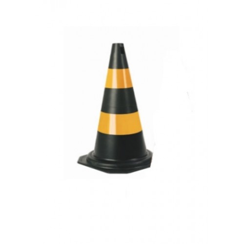 Cono Precaucion Plastcor 75cm Negro Amarillo