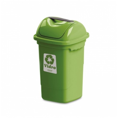 Basurero de Reciclaje Plasvale 1243 30L Verde Vidrios