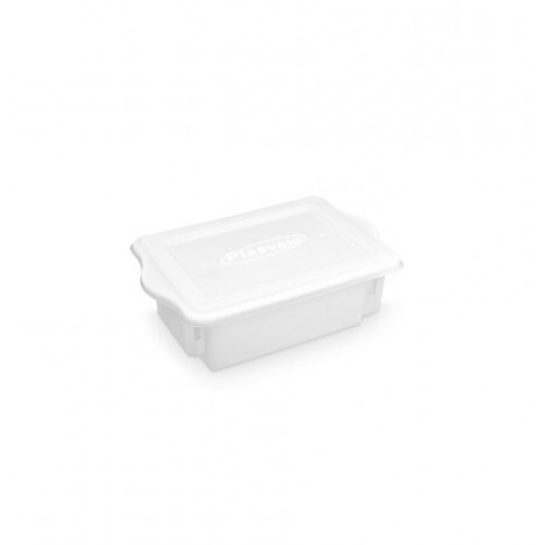 Caja Bandeja con Tapa Plasvale Plastico 10L Blanco