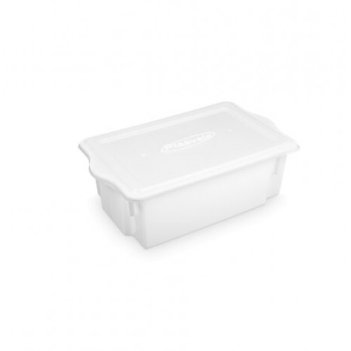 Caja Bandeja con Tapa Plasvale Plastico 24,5L Blanco