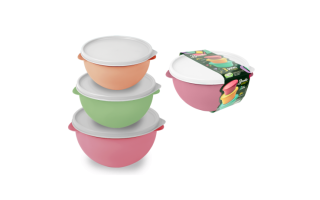 Bowls con Tapa Plasvale Plastico 3pzs Bowls con Tapa Plasvale Plastico 3pzs