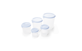 Potes con Tapa Plasvale Plastico 5pzs Potes con Tapa Plasvale Plastico 5pzs