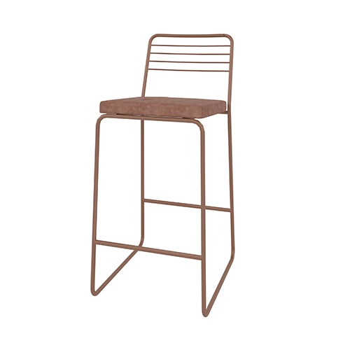 Silla de Bar Pozza PB31 Acero Marrón