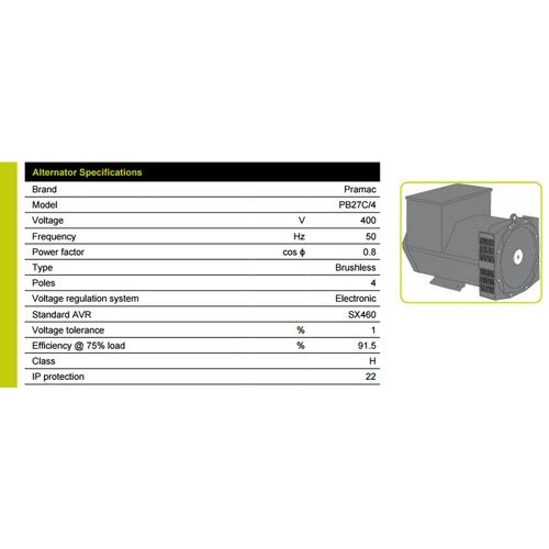 Generador de Corriente Pramac GSW110D 108kVA 380V Diesel Cerrado