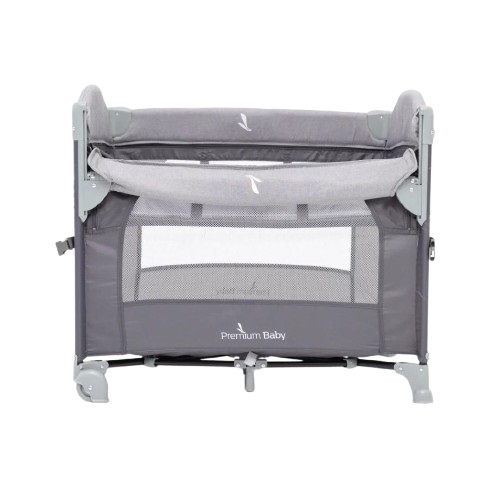 Cuna Corral Colecho Premium Baby Play Gris 93x60x70cm