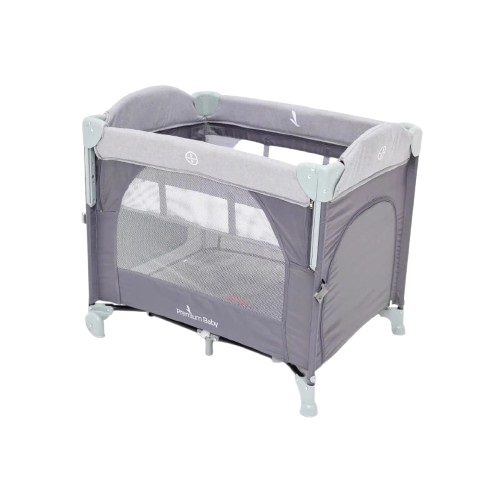 Cuna Corral Colecho Premium Baby Play Gris 93x60x70cm