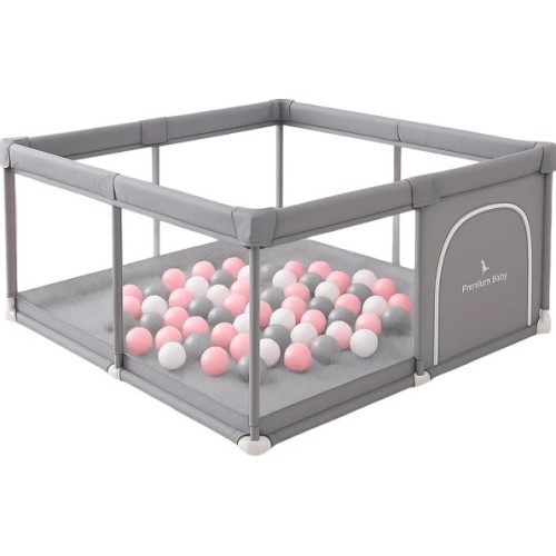 Corral para Niños Premium Baby con Pelotas Rosas